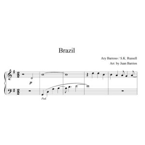 Brazil - Ary Barroso. Partitura para piano