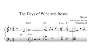 The Days of Wine and Roses Arreglo para Piano