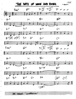 Days of Wine and Roses Partitura Real Book