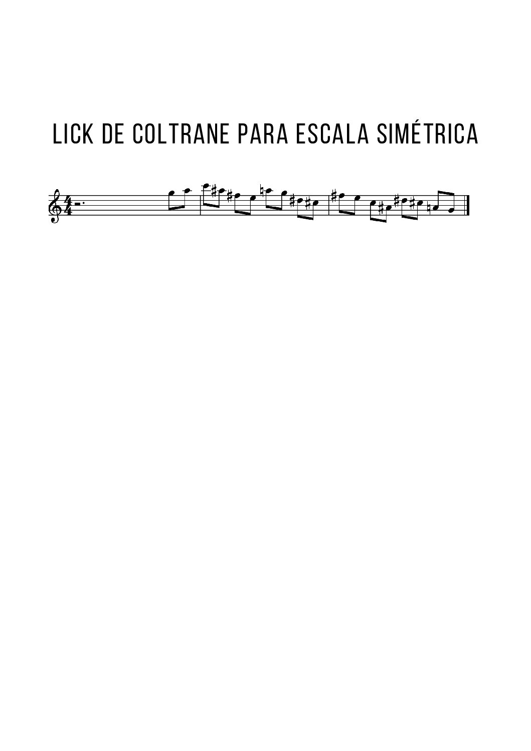 Lick de Coltrane para escala simétrica